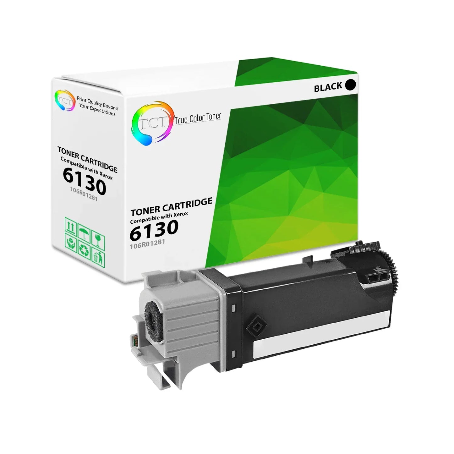 TCT Compatible Toner Cartridge Replacement for the Xerox 6130 Series - 1 Pack Black - True Color Toner