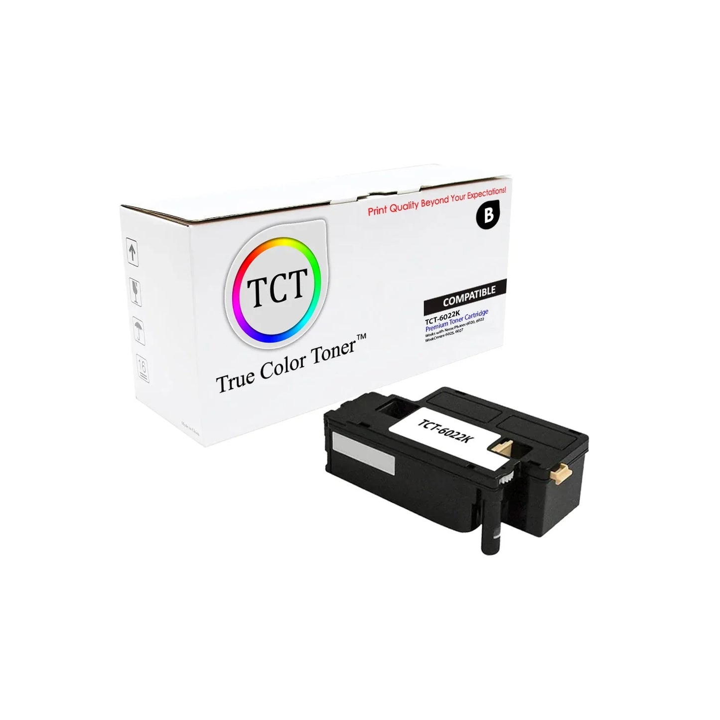 TCT Compatible Toner Cartridge Replacement for the Xerox 6022 Series - 1 Pack Black - True Color Toner
