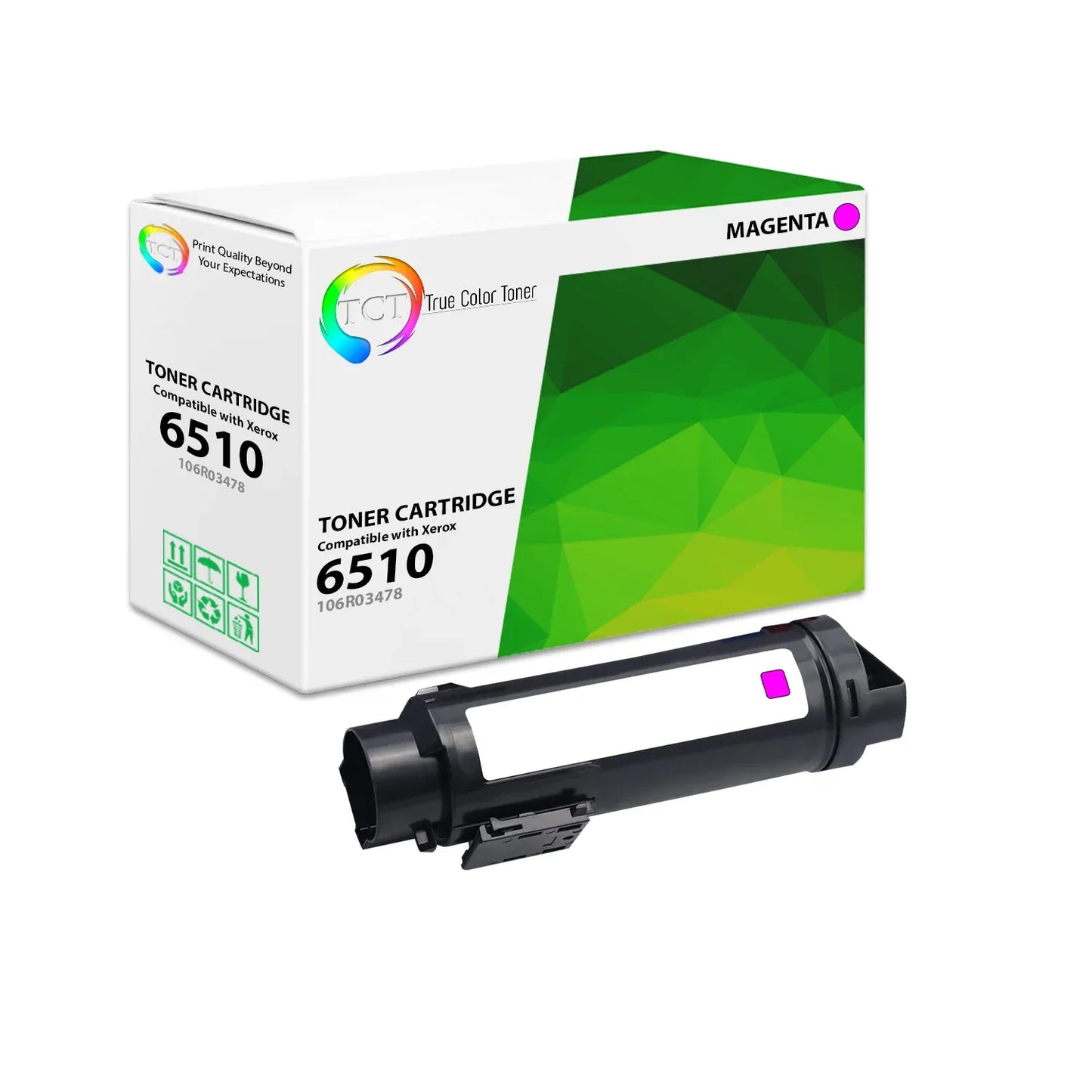 TCT Compatible Toner Cartridge Replacement for the Xerox 6510 Series - 1 Pack Magenta - True Color Toner