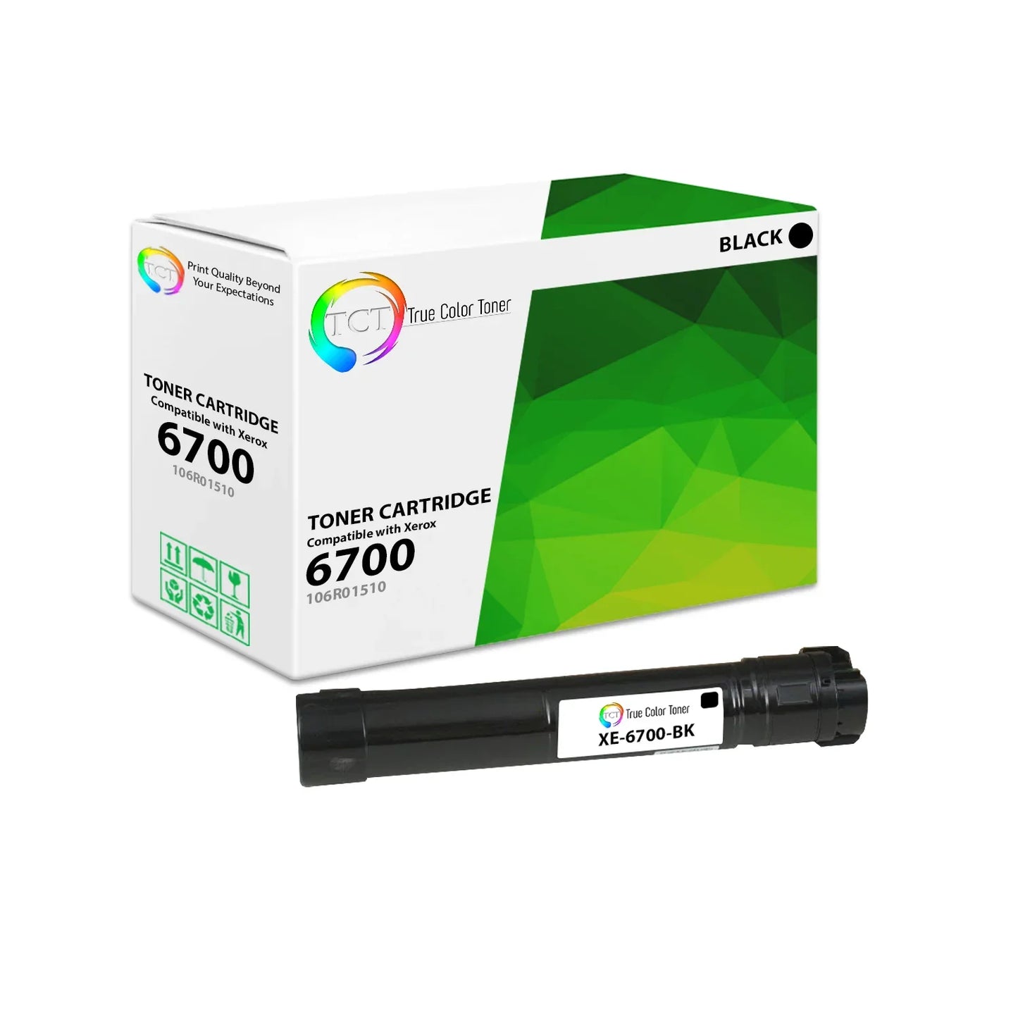 TCT Compatible Toner Cartridge Replacement for the Xerox 6700 Series - 1 Pack Black - True Color Toner