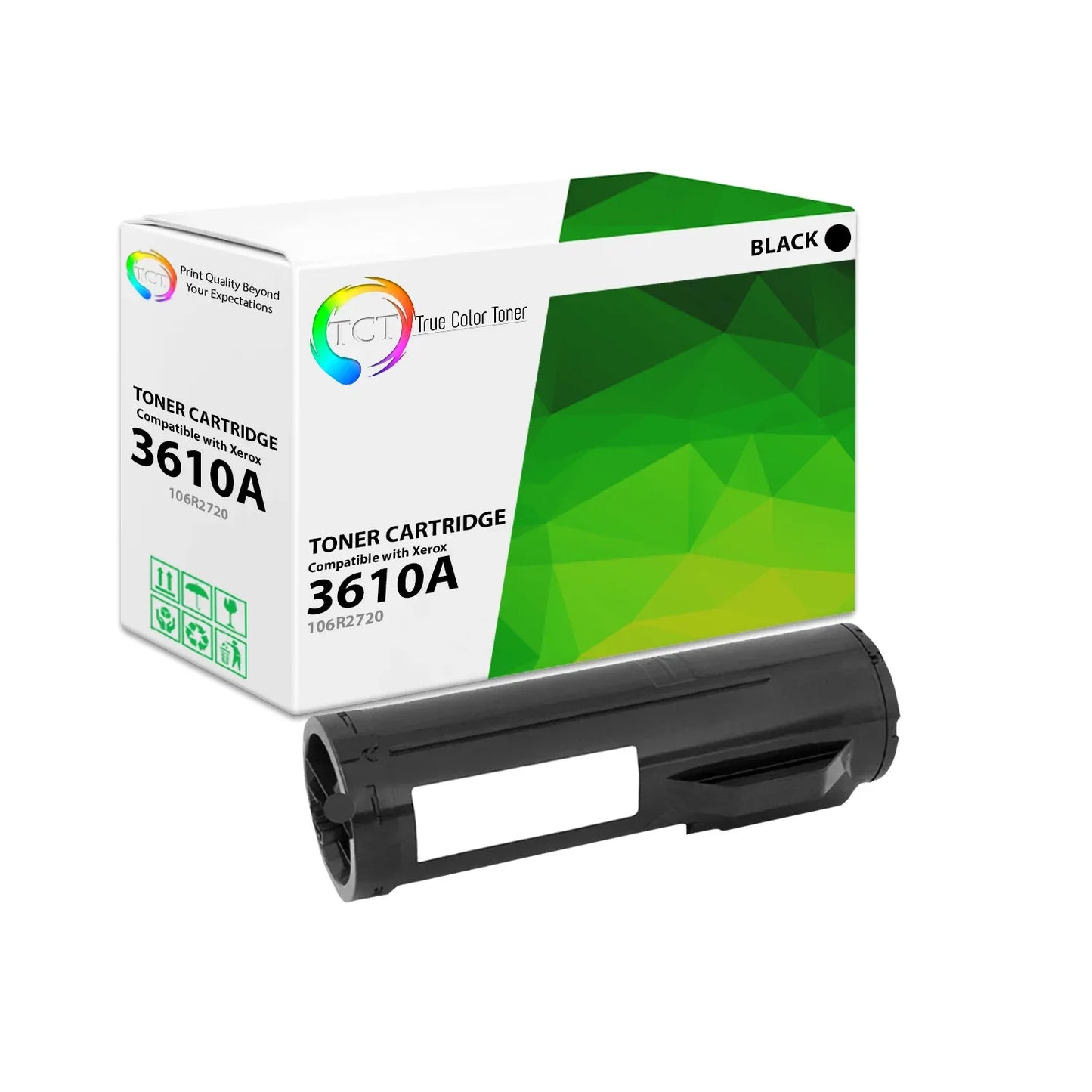 TCT Compatible Toner Cartridge Replacement for the Xerox 3610A Series - 1 Pack Black - True Color Toner