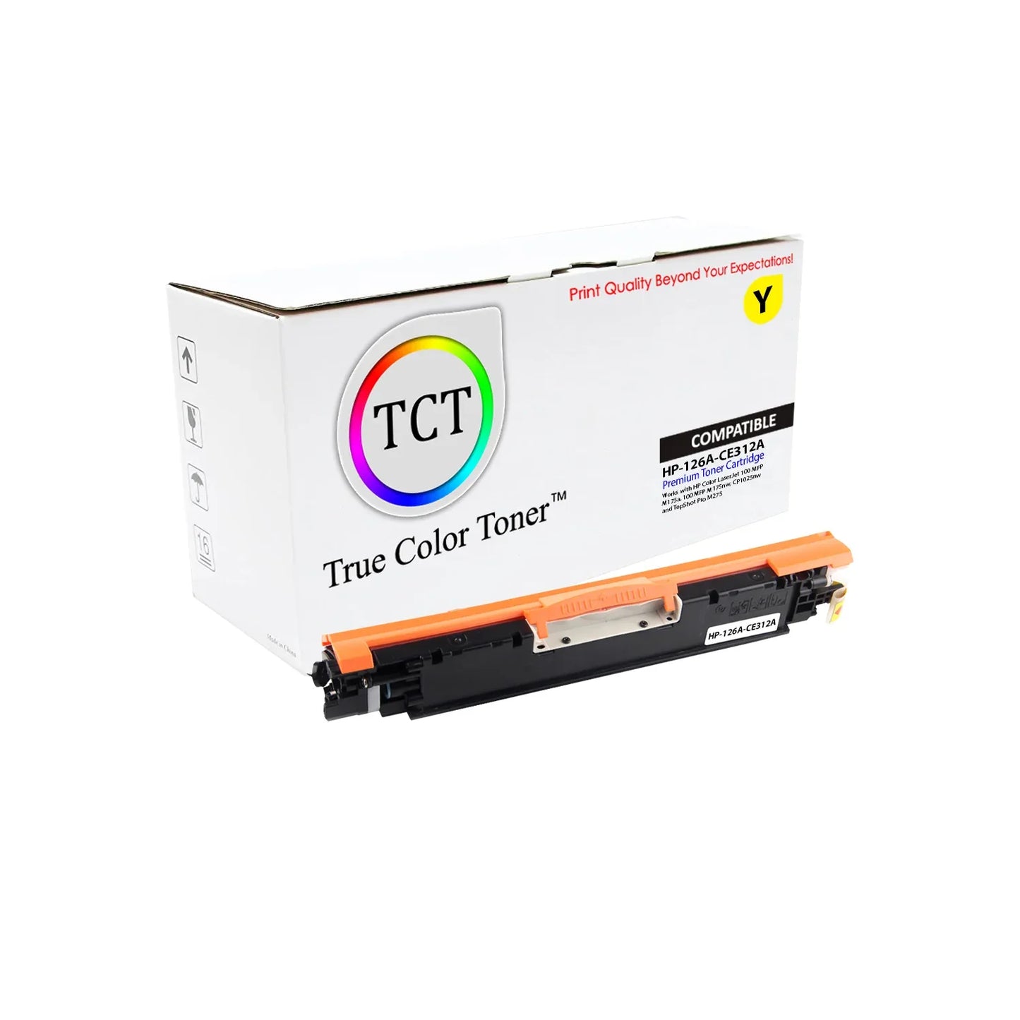 TCT Compatible Toner Cartridge Replacement for the HP 126A Series - 1 Pack Yellow - True Color Toner