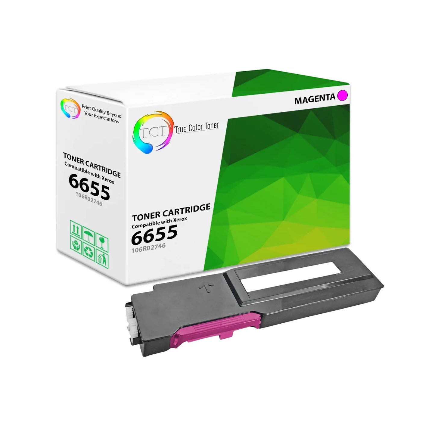 TCT Compatible Toner Cartridge Replacement for the Xerox 6655 Series - 1 Pack Magenta - True Color Toner