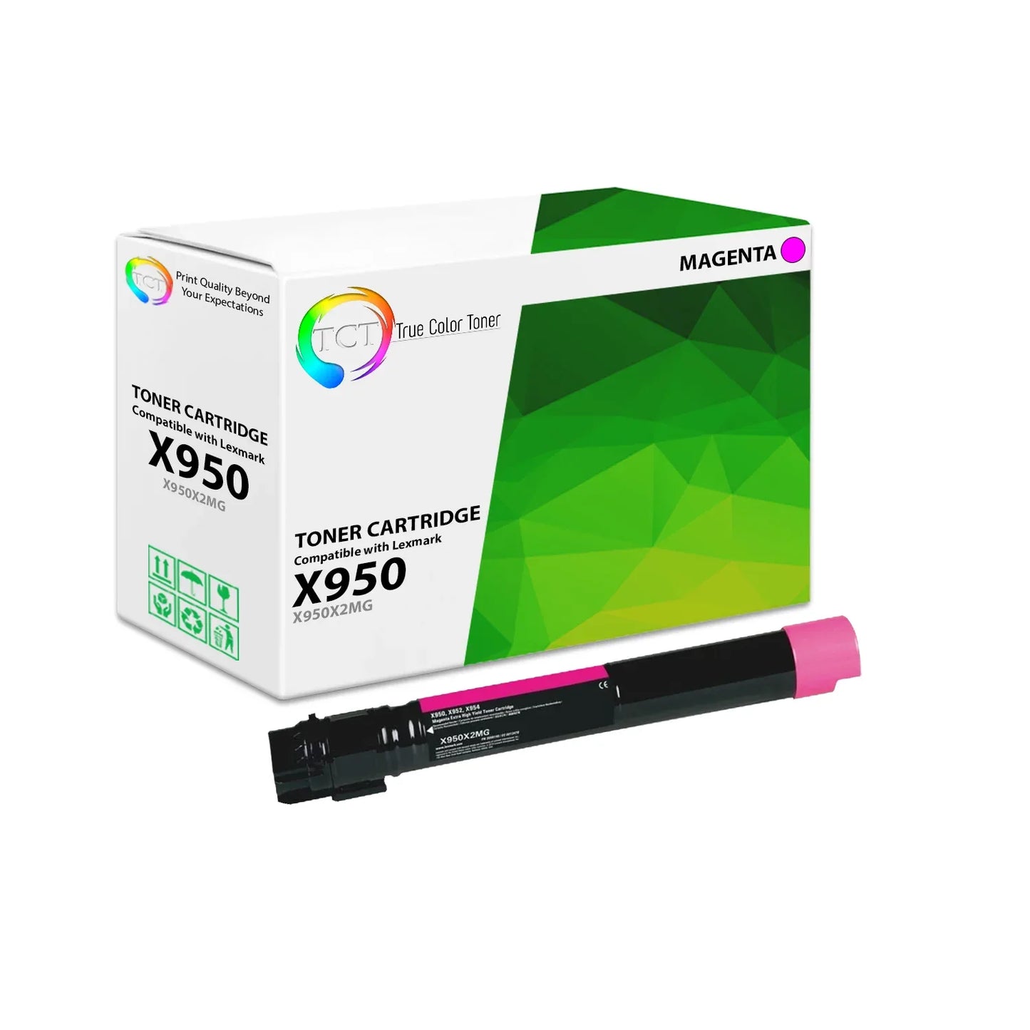 TCT Remanufactured Toner Cartridge Replacement for the Lexmark X950 Series - 1 Pack Magenta - True Color Toner