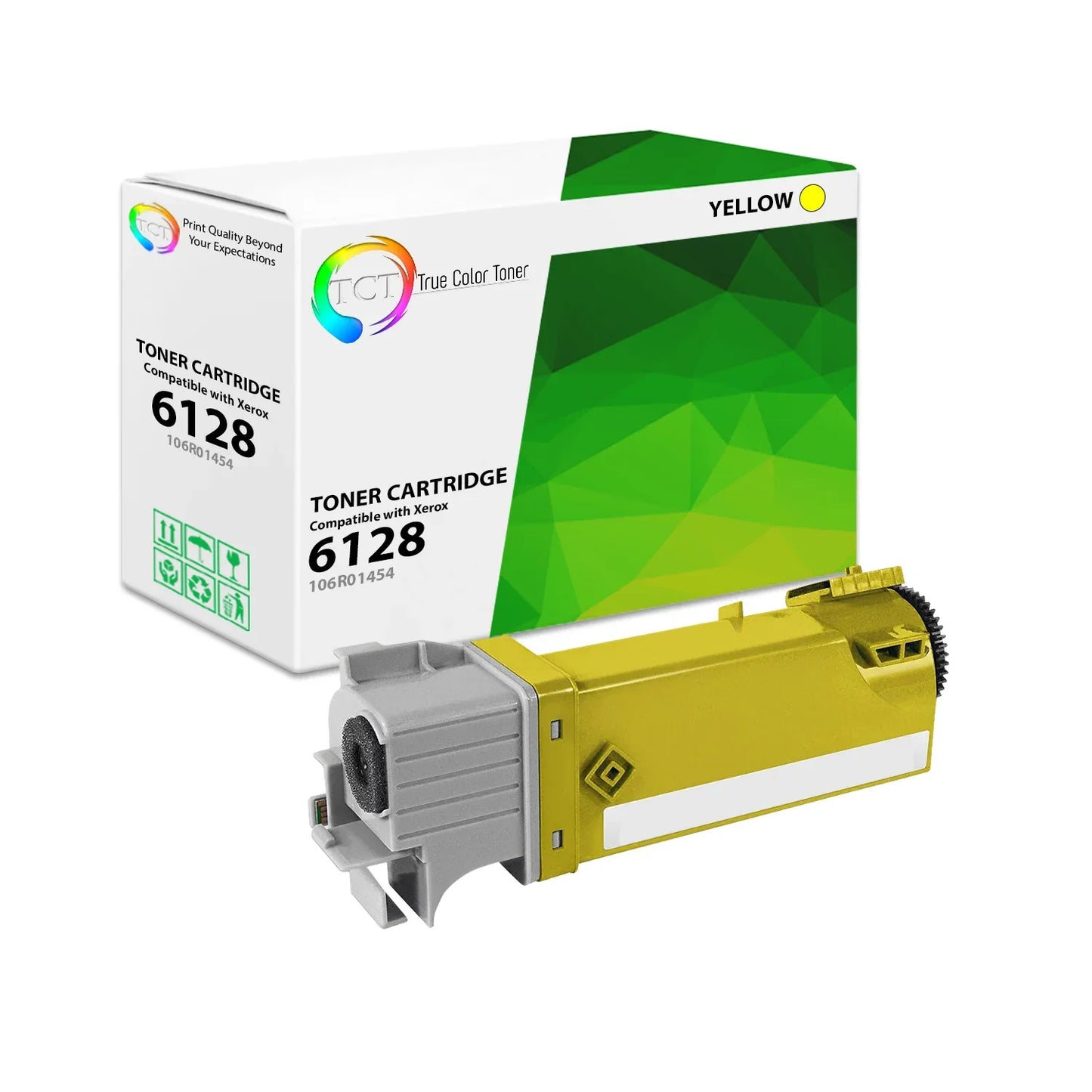 TCT Compatible Toner Cartridge Replacement for the Xerox 6128 Series - 1 Pack Yellow - True Color Toner