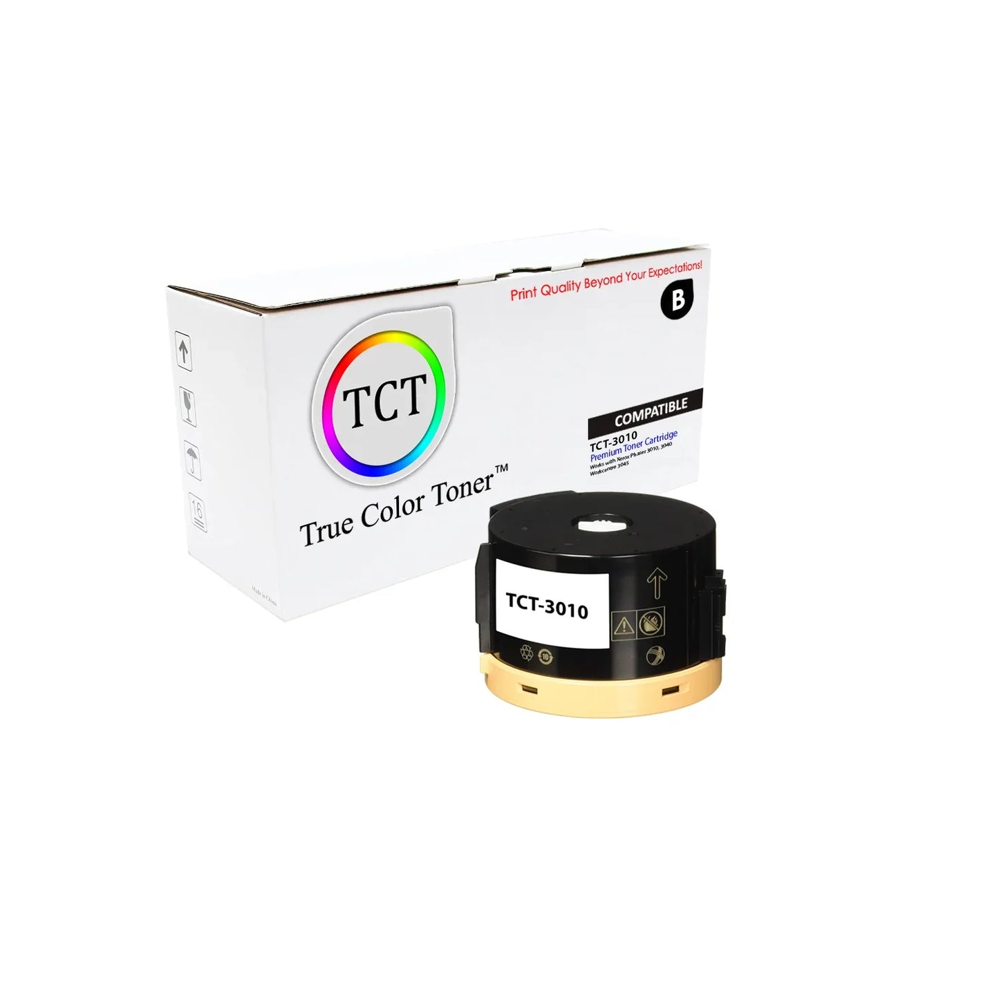 TCT Compatible Toner Cartridge Replacement for the Xerox 3010 Series - 1 Pack Black - True Color Toner