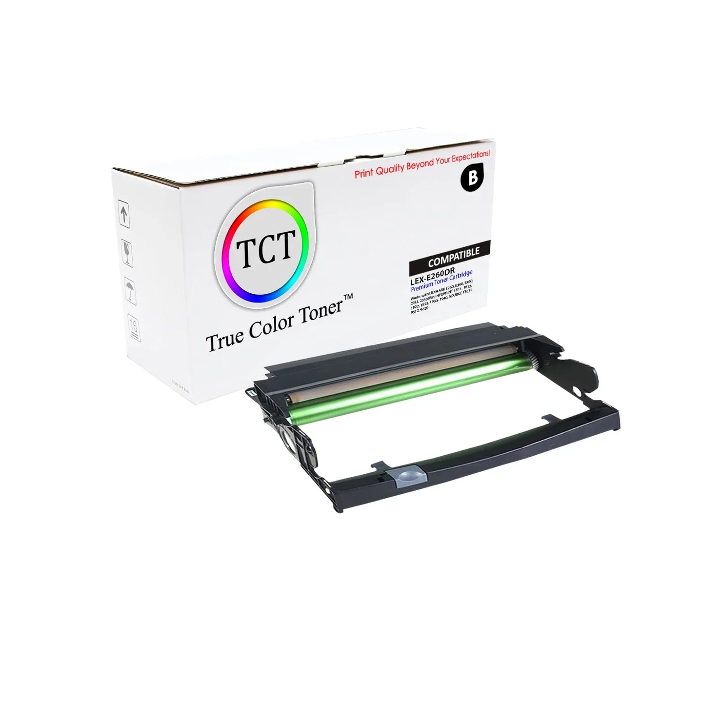 TCT Compatible Drum Unit Replacement for the Lexmark E260 Series - 1 Pack Black - True Color Toner