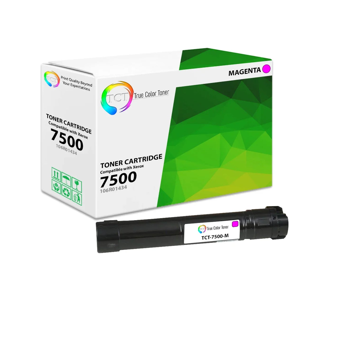 TCT Compatible Toner Cartridge Replacement for the Xerox 7500 Series - 1 Pack Magenta - True Color Toner