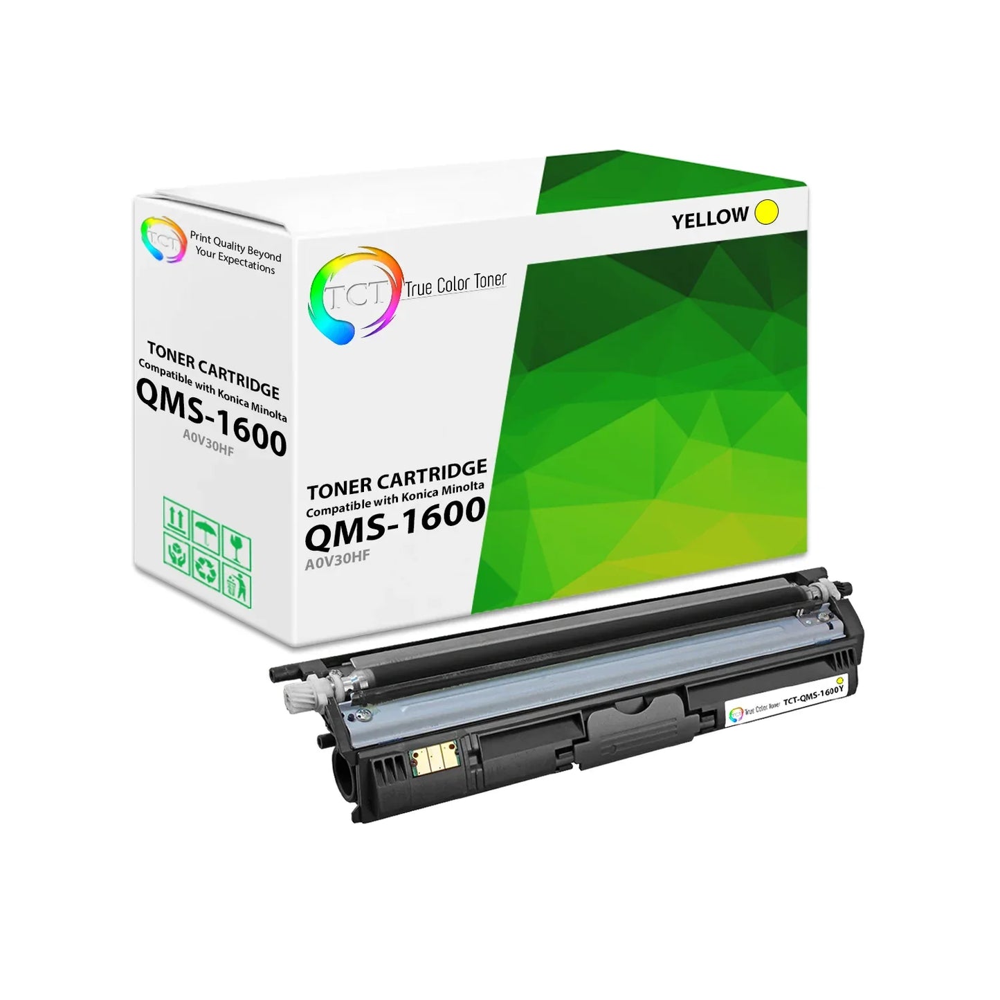 TCT Compatible Toner Cartridge Replacement for the Konica Minolta 1600 Series - 1 Pack Yellow - True Color Toner