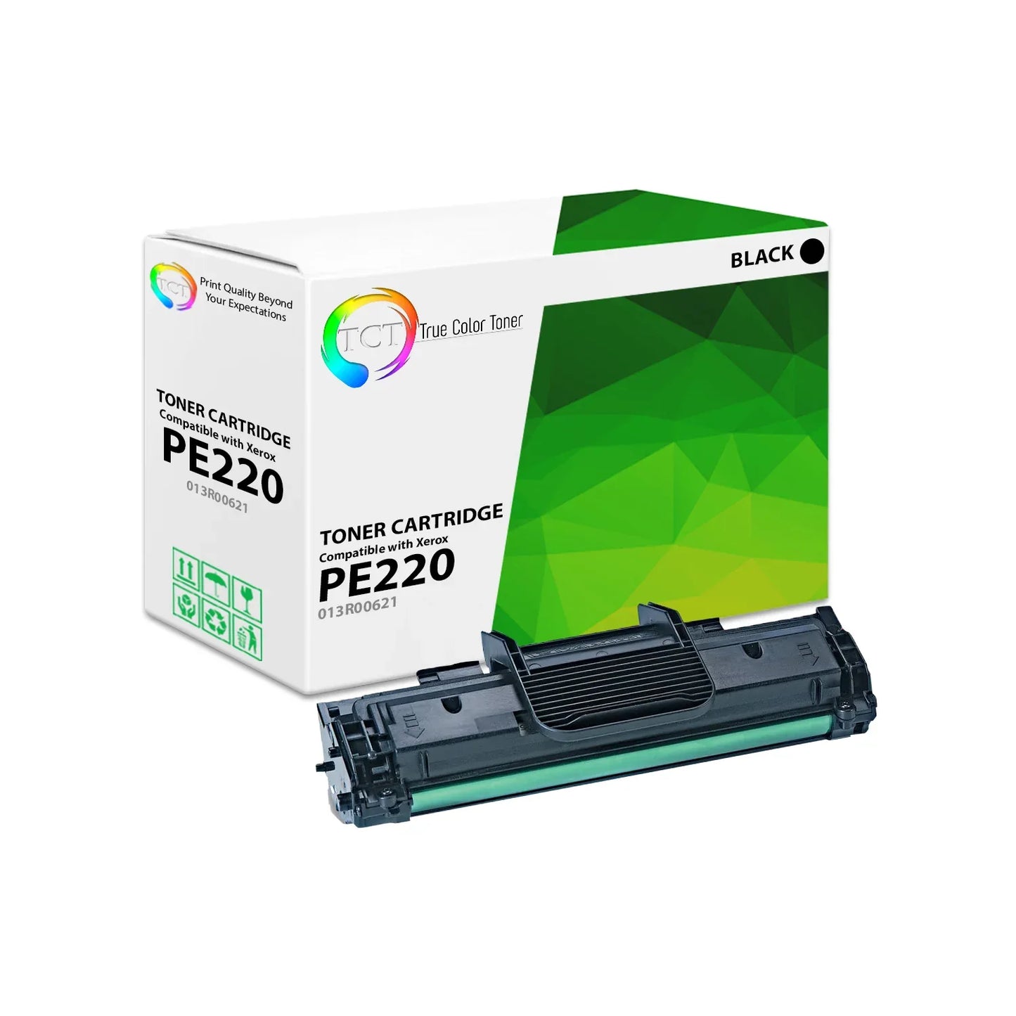 TCT Compatible Toner Cartridge Replacement for the Xerox PE220 Series - 1 Pack Black - True Color Toner