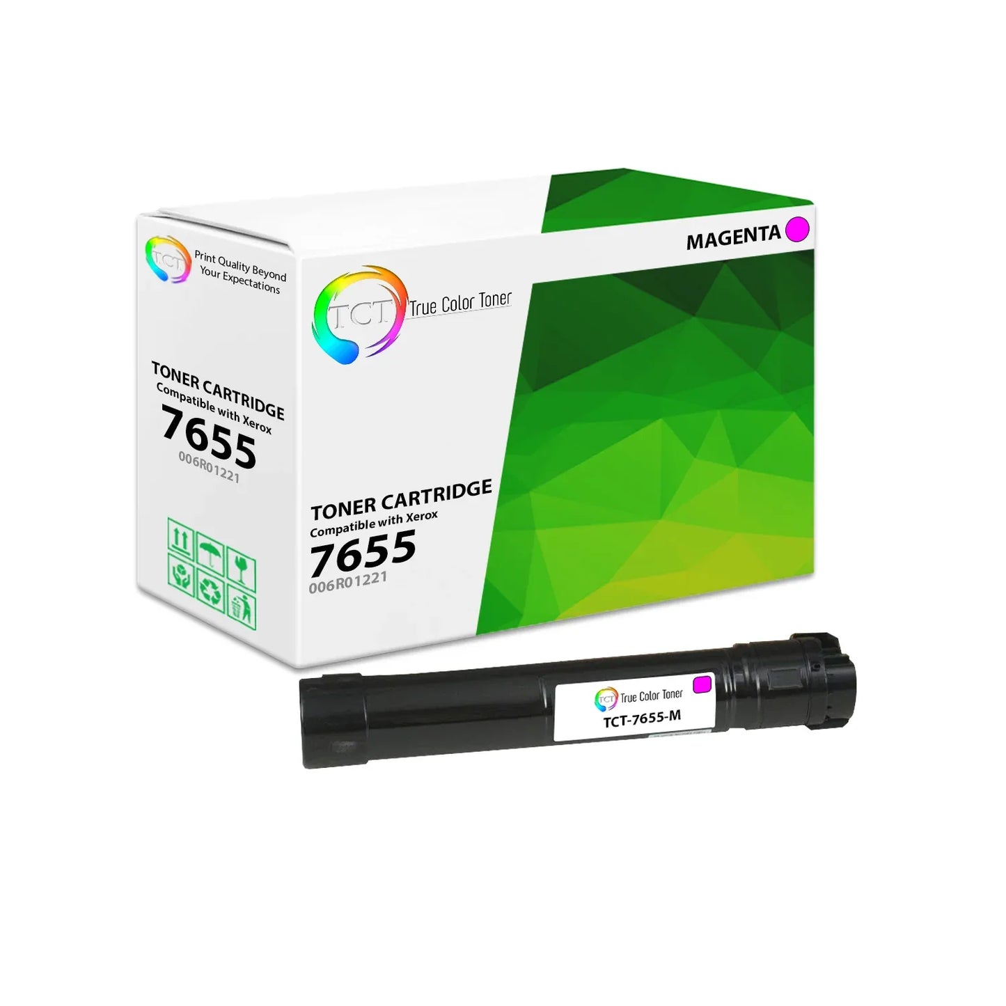 TCT Compatible Toner Cartridge Replacement for the Xerox 7655 Series - 1 Pack Magenta - True Color Toner