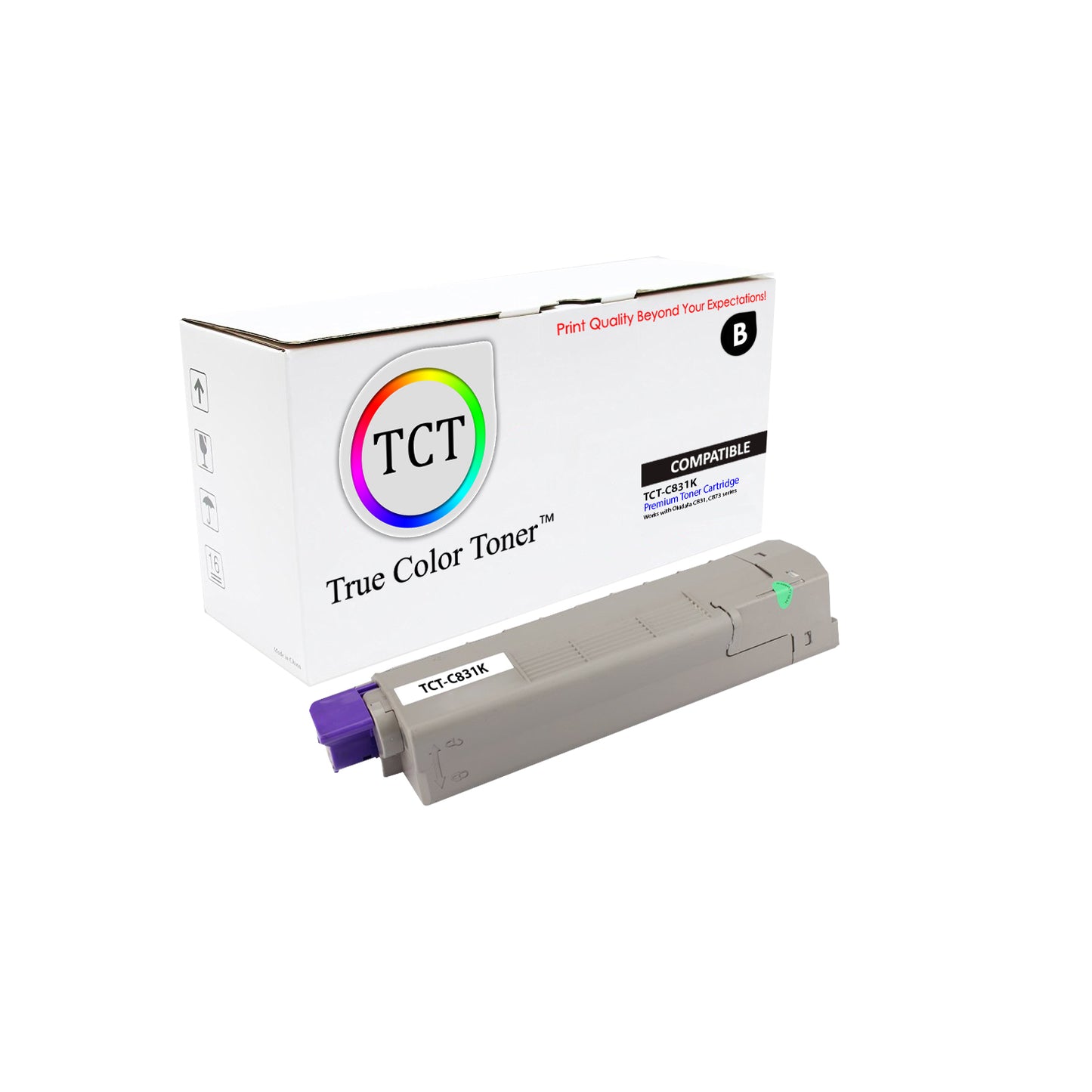 TCT Compatible Toner Cartridge Replacement for the Okidata C831 Series - 1 Pack Black