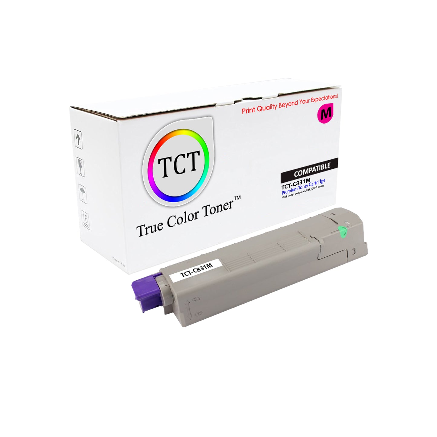 TCT Compatible Toner Cartridge Replacement for the Okidata C831 Series - 1 Pack Magenta