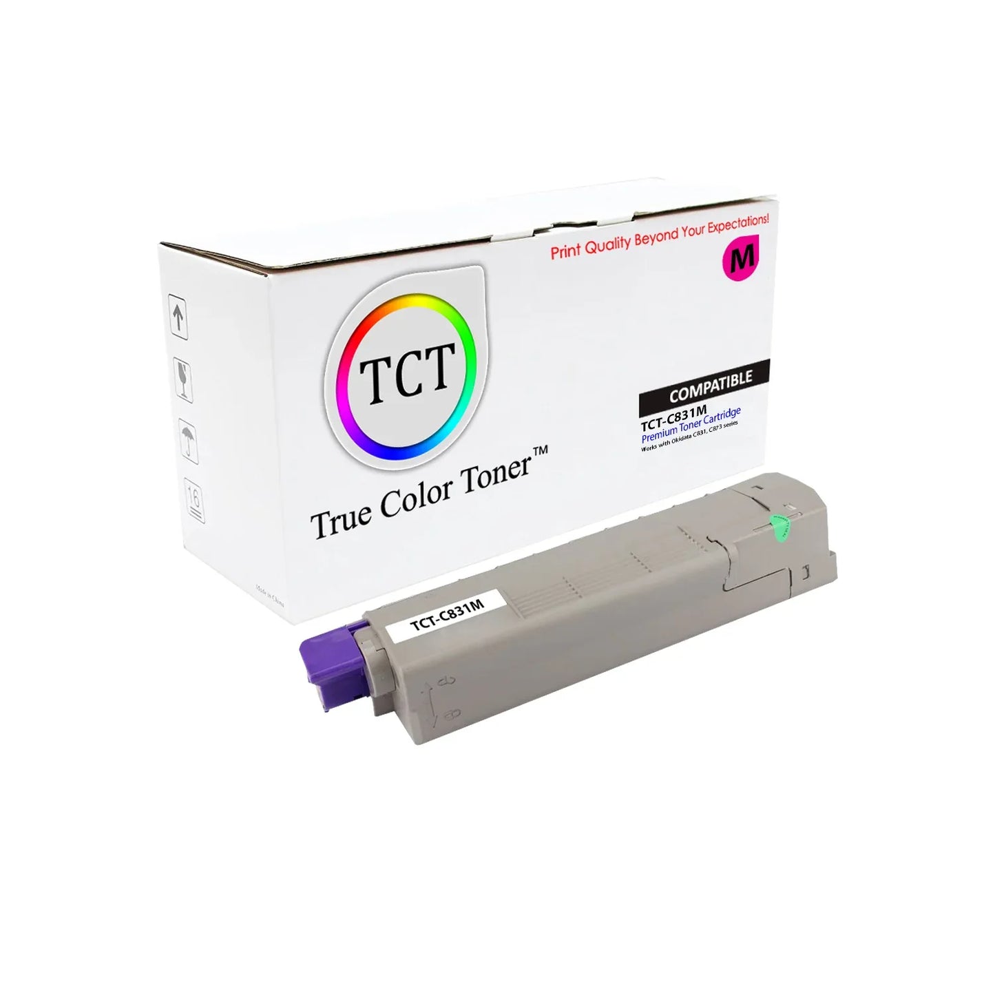TCT Compatible Toner Cartridge Replacement for the Okidata C831 Series - 1 Pack Magenta - True Color Toner