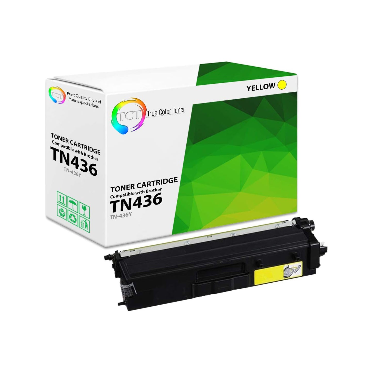 TCT Compatible Super HY Toner Cartridge Replacement for the Brother TN436 Series - 1 Pack Yellow