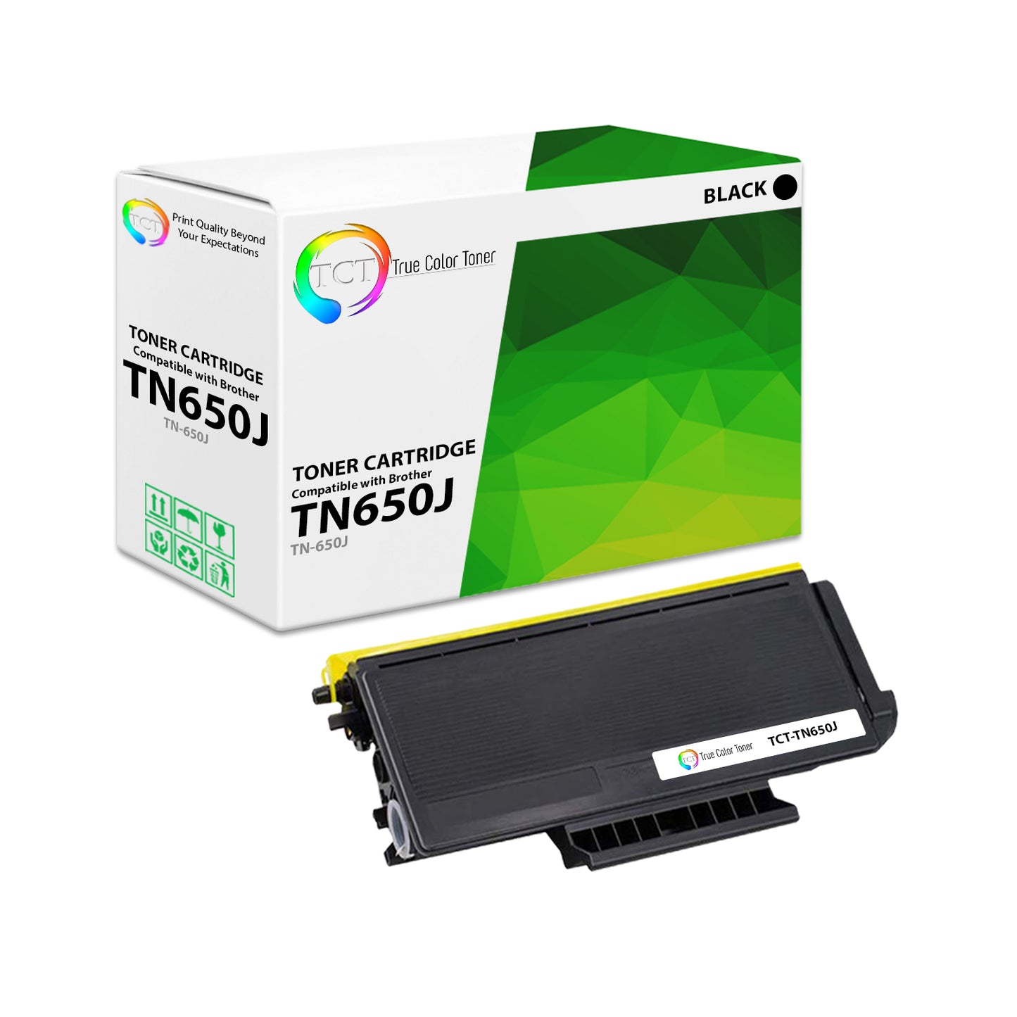 TCT Compatible Jumbo Toner Cartridge Replacement for the Brother TN-620 TN-650 Series - 1 Pack Black