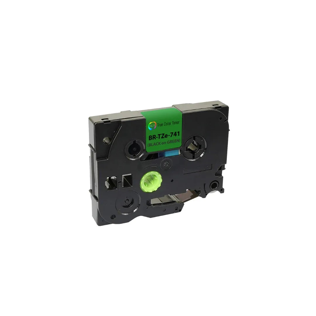 TCT 2Pk Compatible Brother TZe-731 works with Brother PT-1300 PT-1400 PT-1500 1/2 inch (18mm) x 26.2' (8m) Black on Green - True Color Toner