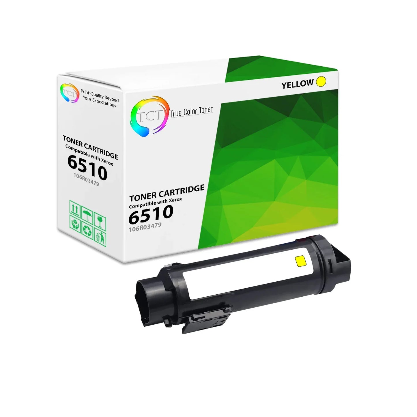 TCT Compatible Toner Cartridge Replacement for the Xerox 6510 Series - 1 Pack Yellow - True Color Toner