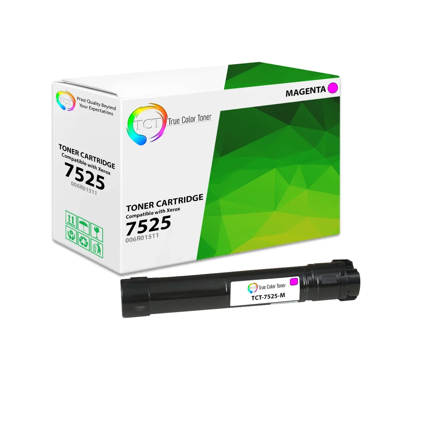TCT Compatible Toner Cartridge Replacement for the Xerox 7525 Series - 1 Pack Magenta - True Color Toner