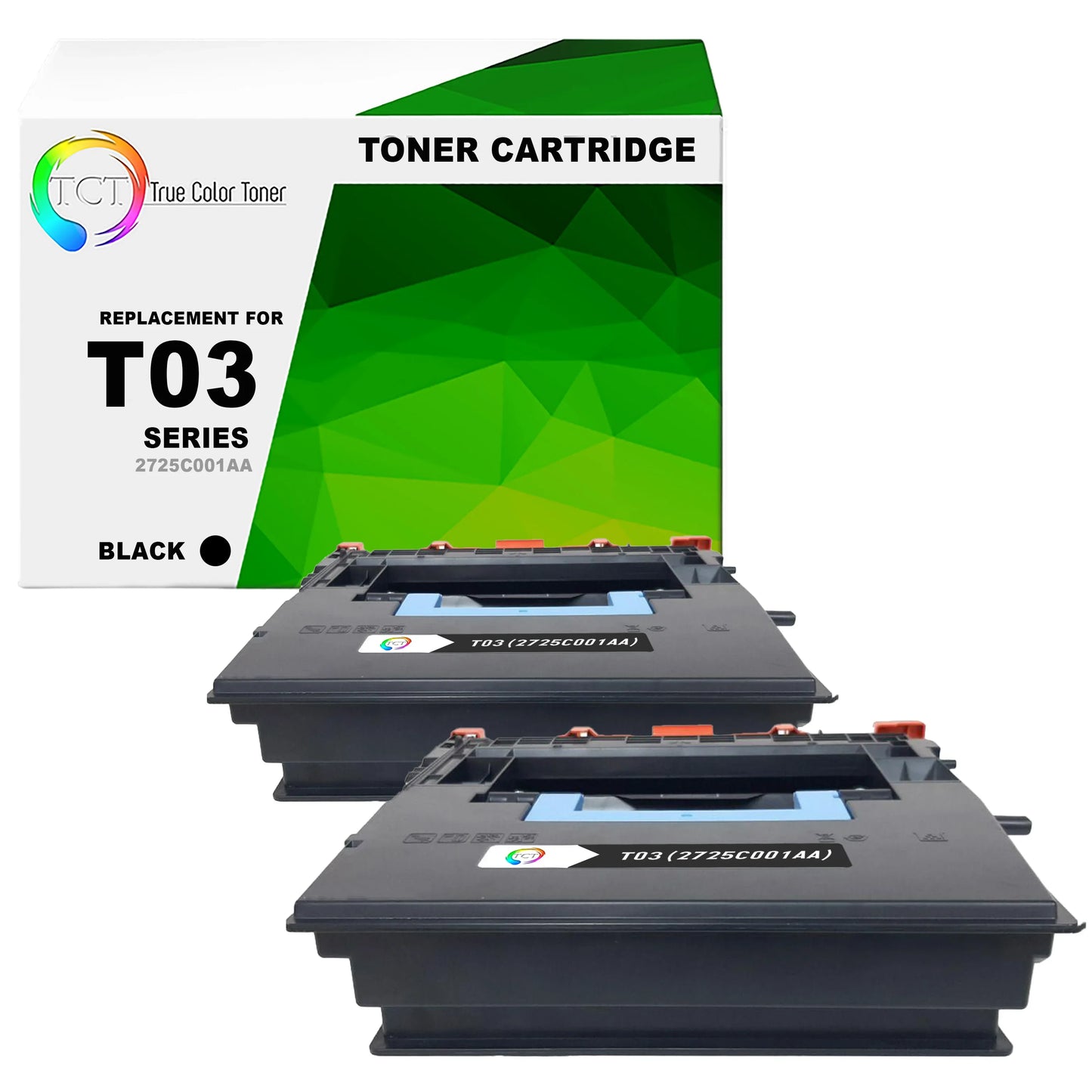 TCT T03 Toner Cartridge 2 Pack - Premium Compatible Replacement for Canon T03 2725C001AA - True Color Toner