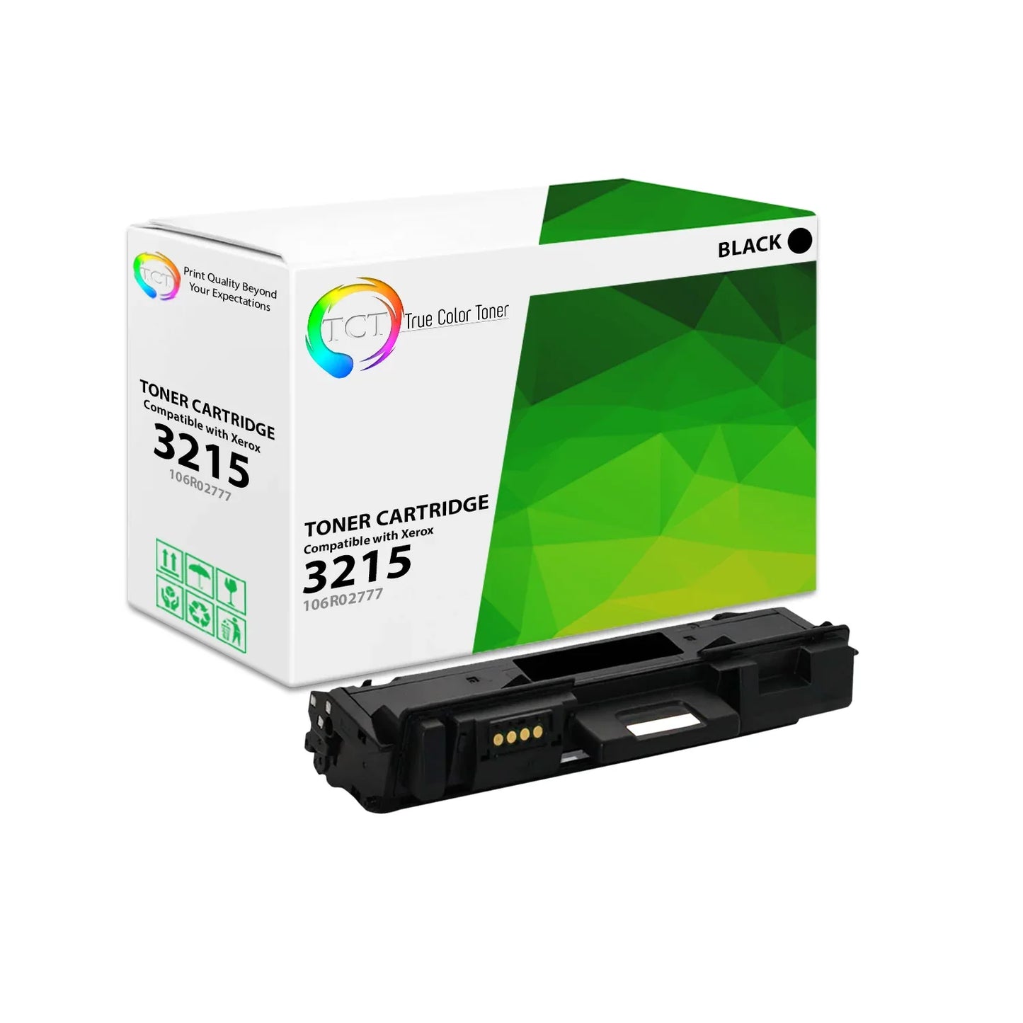 TCT Compatible Toner Cartridge Replacement for the Xerox 3215 Series - 1 Pack Black - True Color Toner