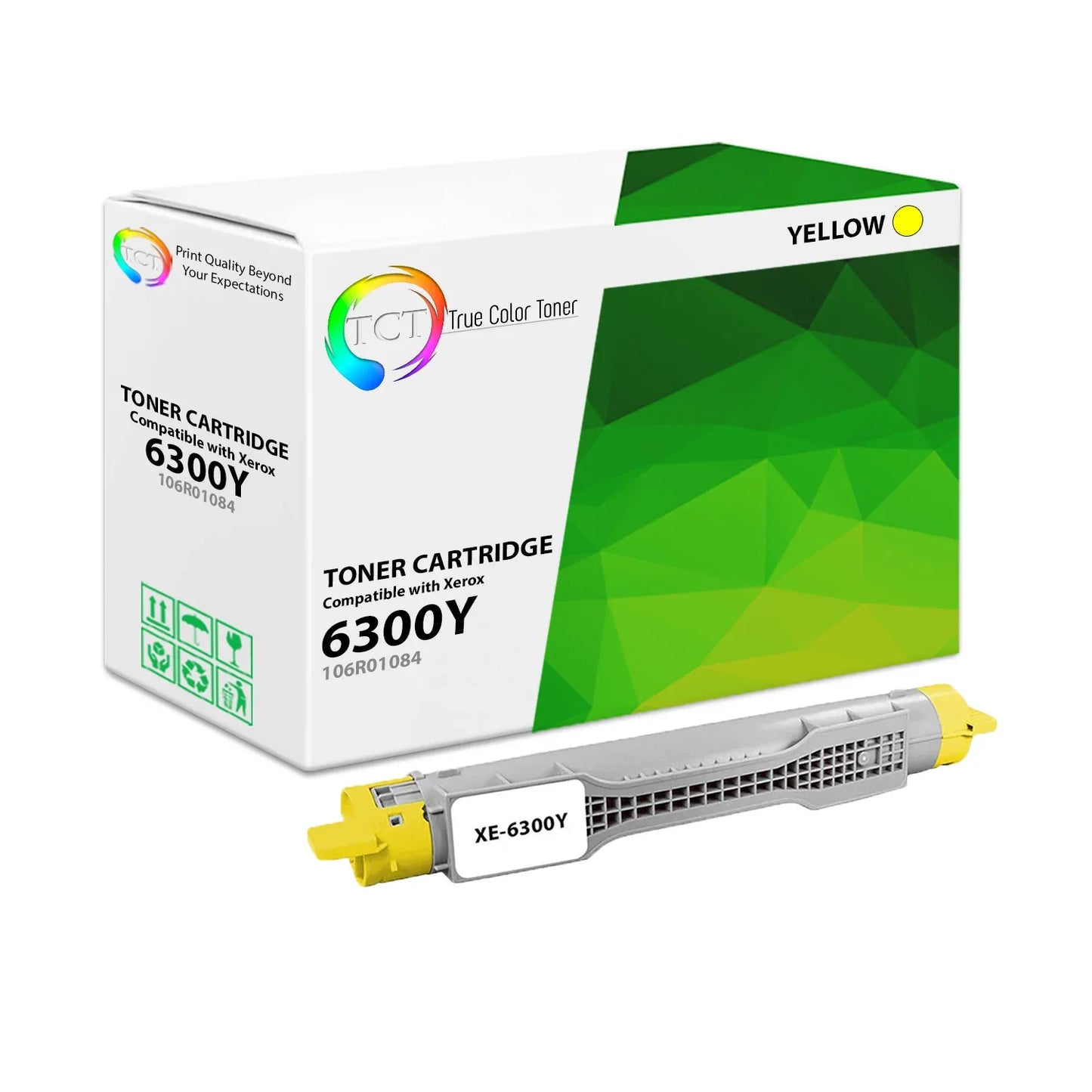 TCT Compatible Toner Cartridge Replacement for the Xerox 6300 Series - 1 Pack Yellow - True Color Toner