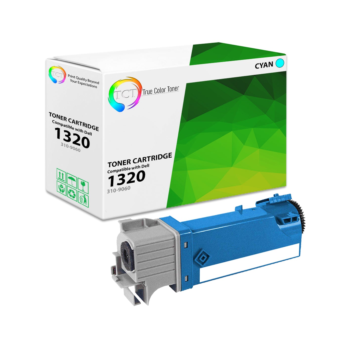 TCT Compatible Toner Cartridge Replacement for the Dell 1320 Series - 1 Pack Cyan