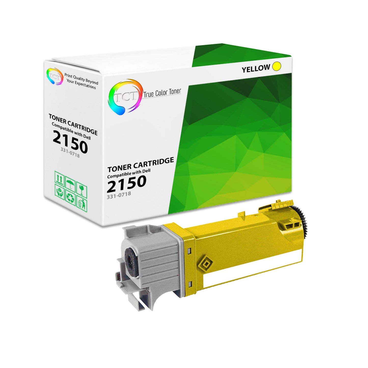 TCT Compatible Toner Cartridge Replacement for the Dell 2150 Series - 1 Pack Yellow
