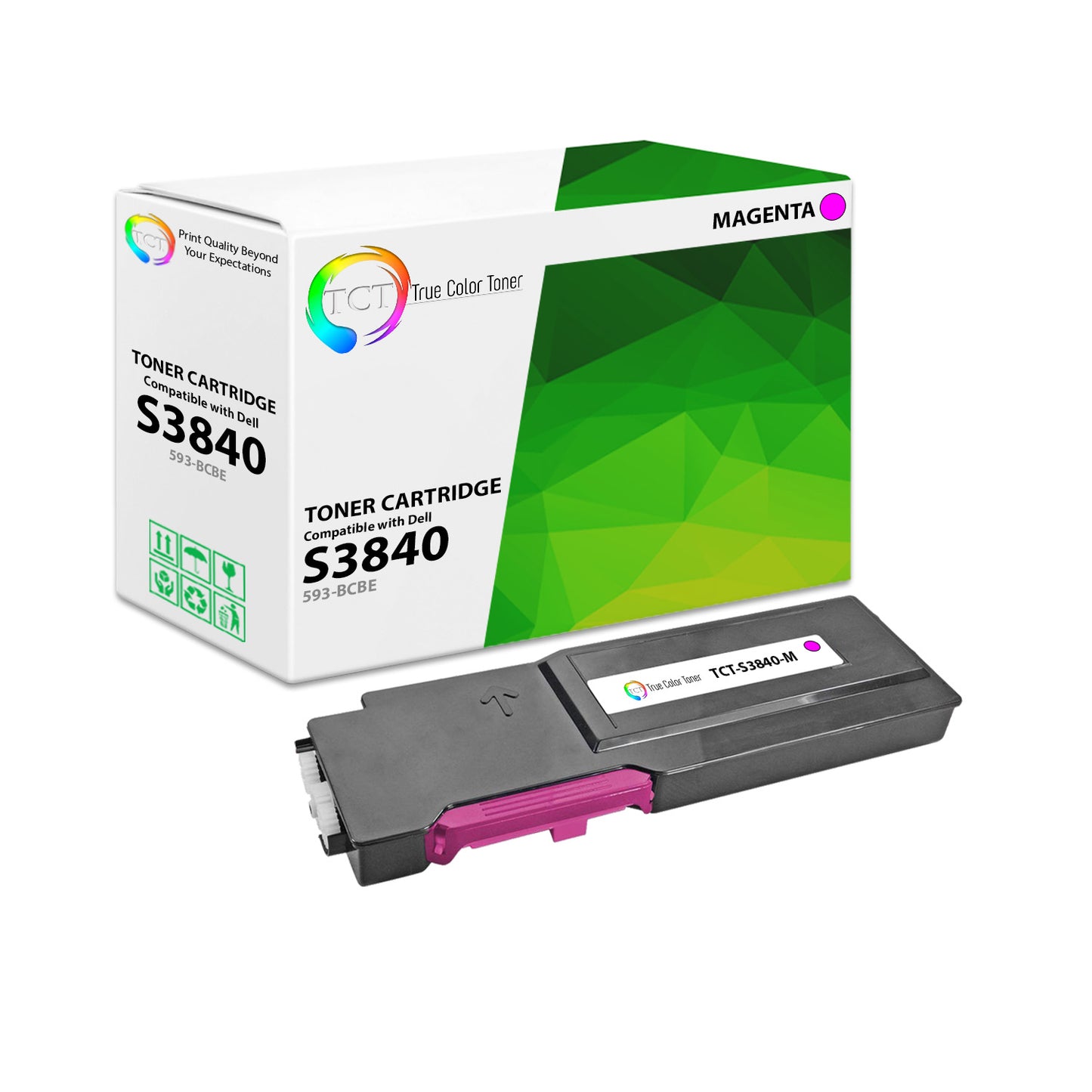 TCT Compatible Toner Cartridge Replacement for the Dell S3840 Series - 1 Pack Magenta