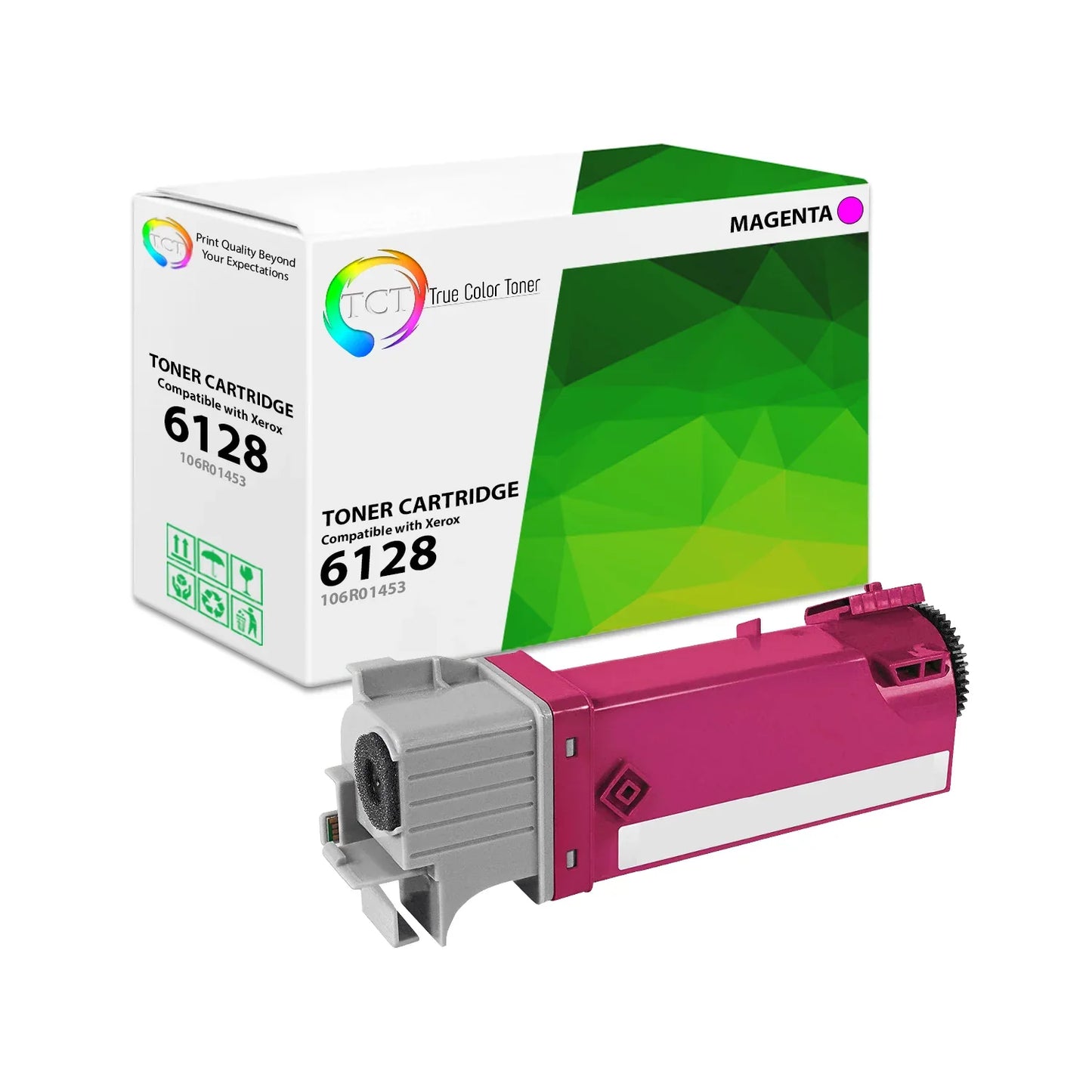 TCT Compatible Toner Cartridge Replacement for the Xerox 6128 Series - 1 Pack Magenta - True Color Toner