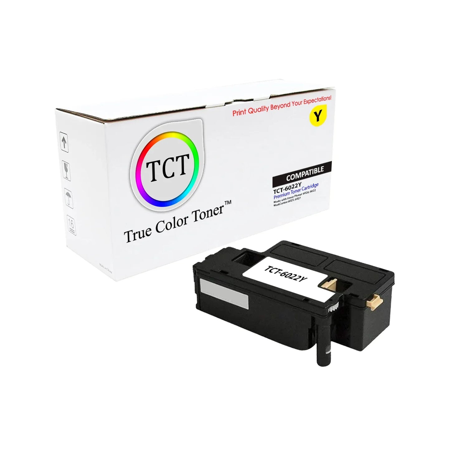 TCT Compatible Toner Cartridge Replacement for the Xerox 6022 Series - 1 Pack Yellow - True Color Toner