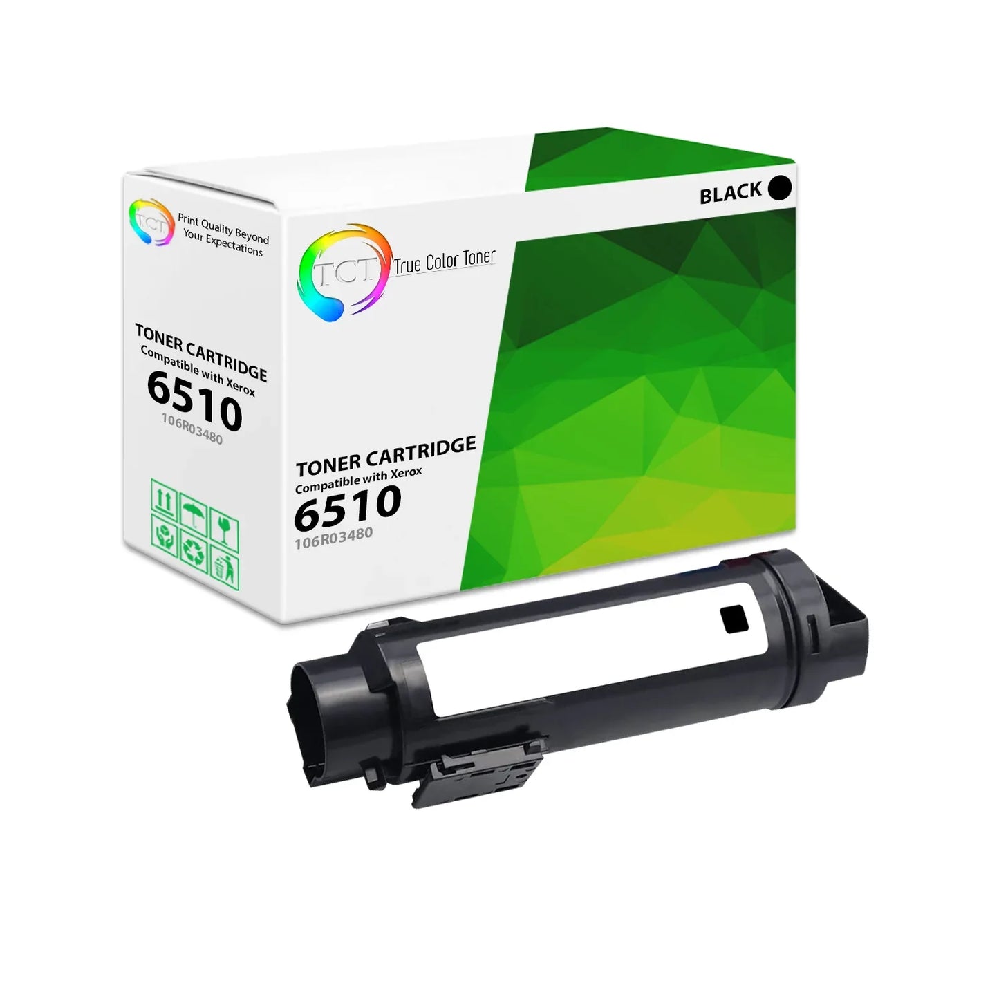 TCT Compatible Toner Cartridge Replacement for the Xerox 6510 Series - 1 Pack Black - True Color Toner