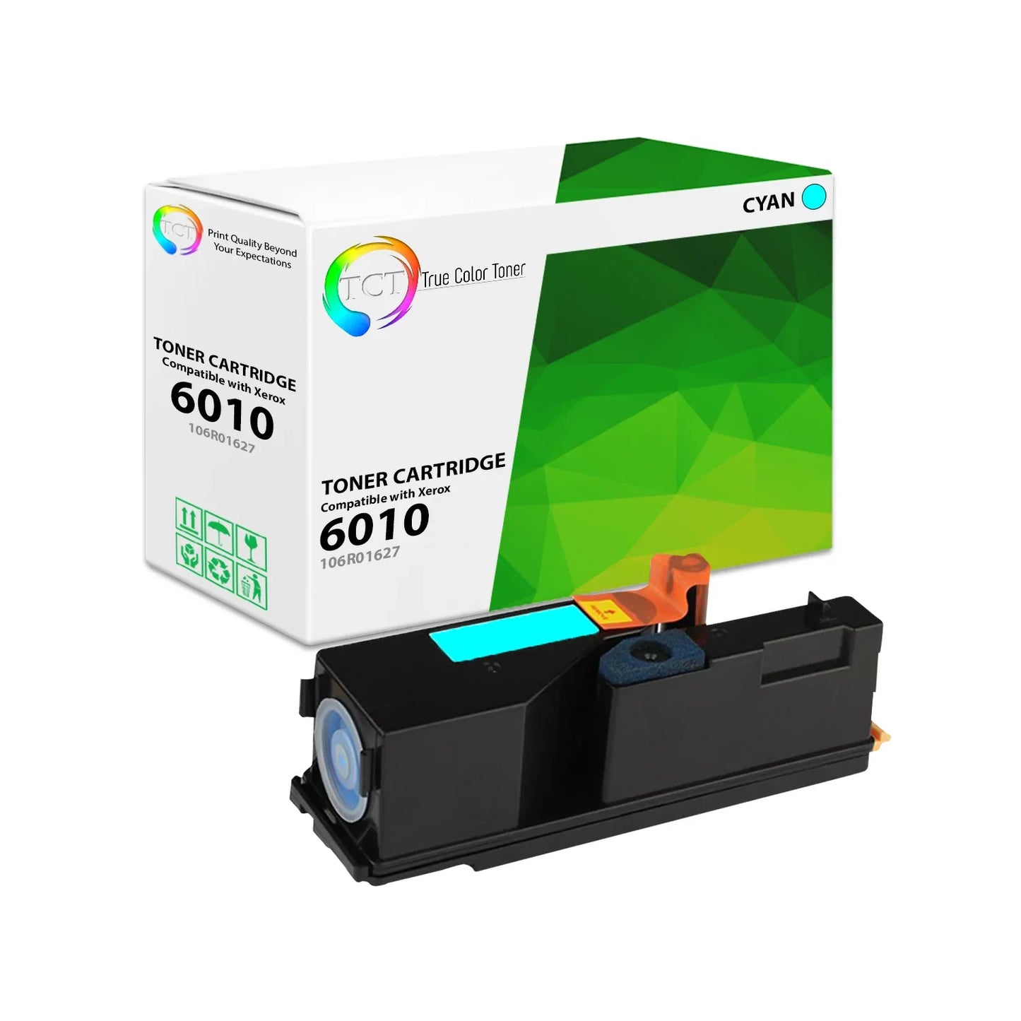 TCT Compatible Toner Cartridge Replacement for the Xerox 6010 Series - 1 Pack Cyan - True Color Toner