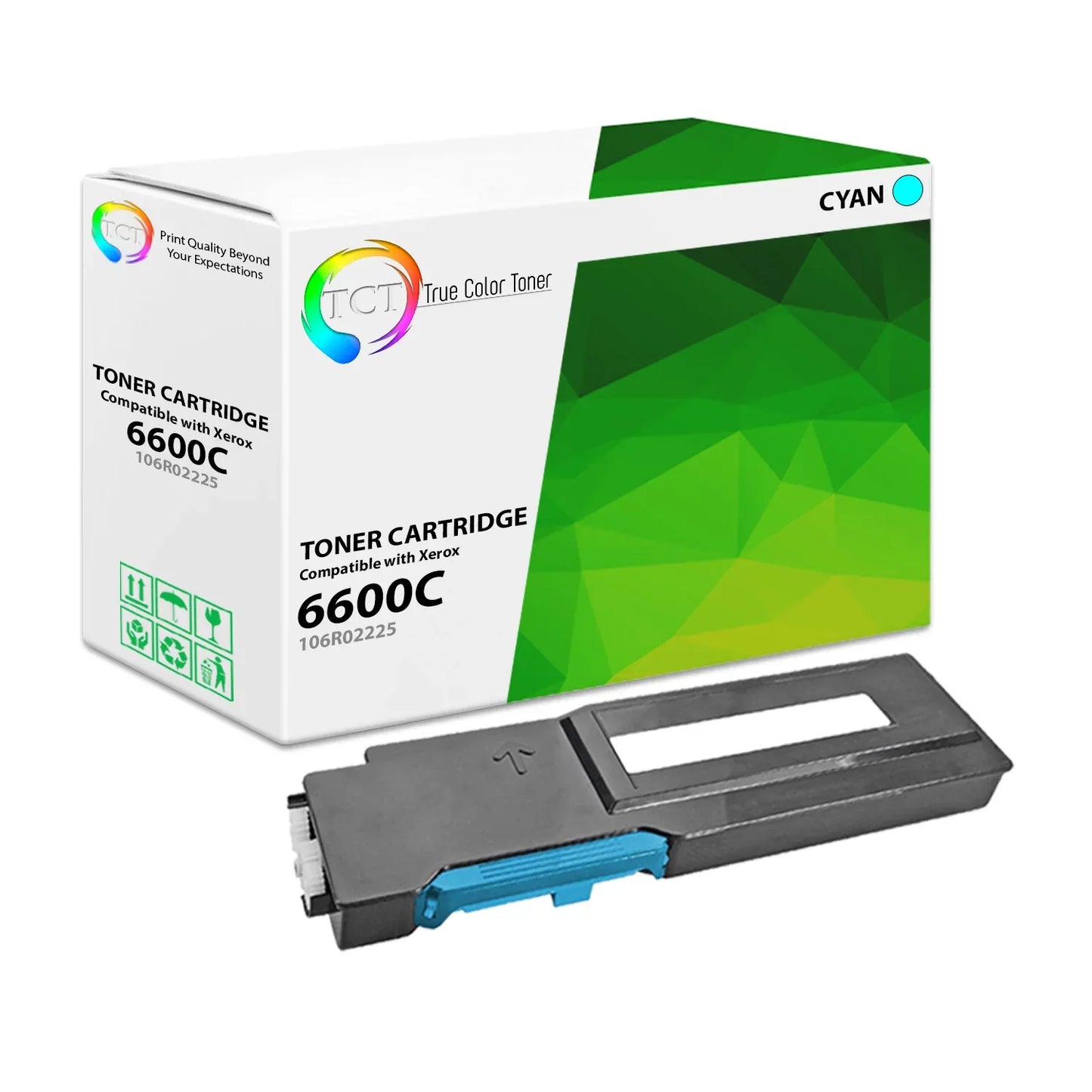 TCT Compatible Toner Cartridge Replacement for the Xerox 6600 Series - 1 Pack Cyan - True Color Toner