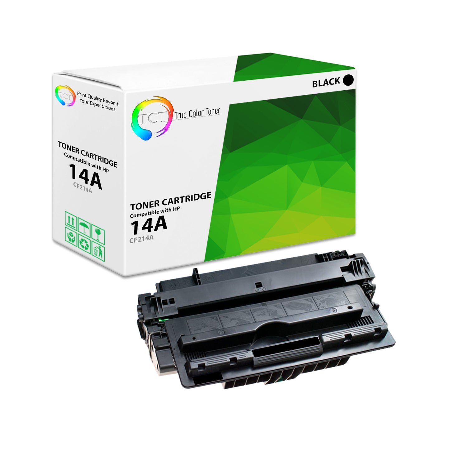 TCT Compatible Toner Cartridge Replacement for the HP 14A Series - 1 Pack Black