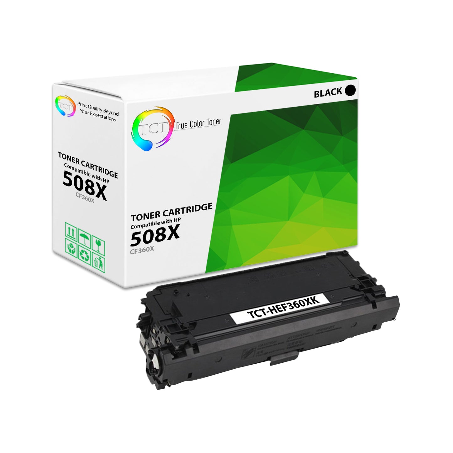 TCT Compatible High Yield Toner Cartridge Replacement for the HP 508X Series - 1 Pack Black