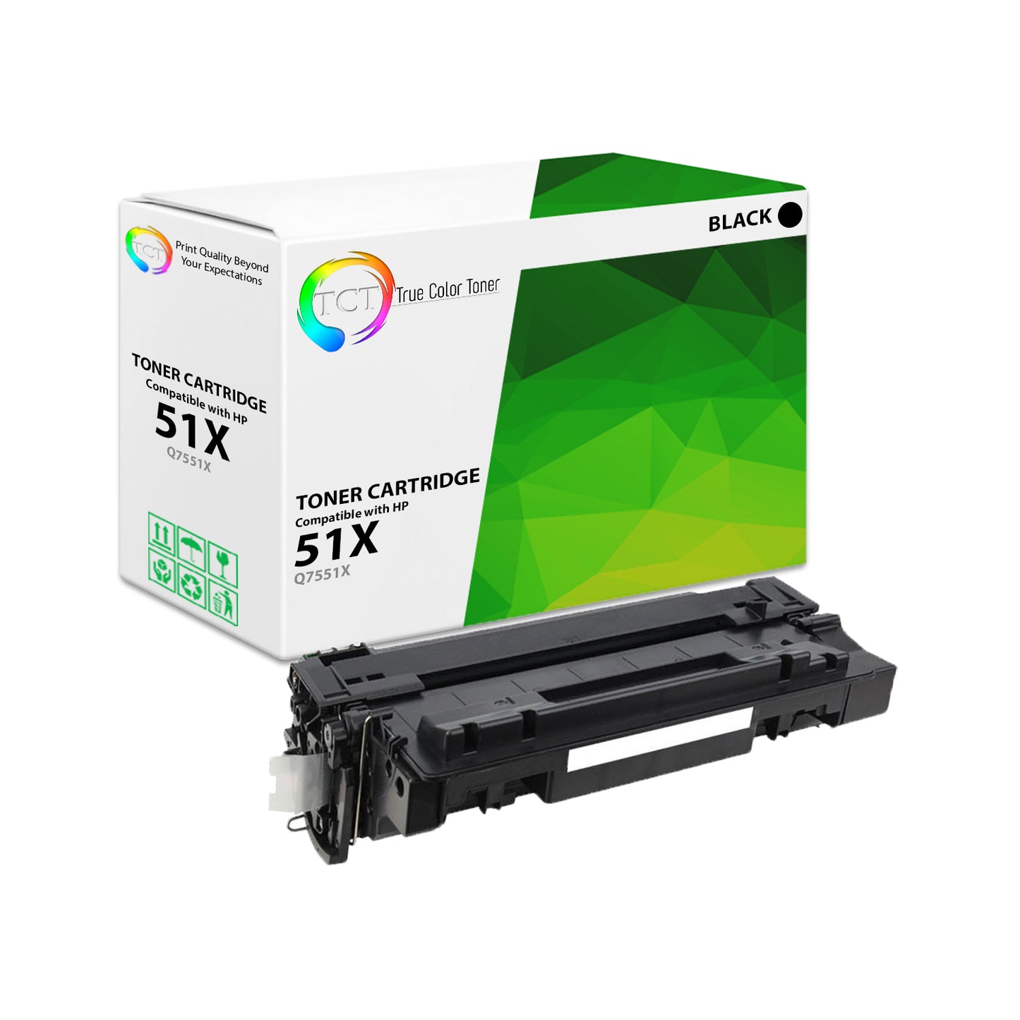TCT Compatible High Yield Toner Cartridge Replacement for the HP 51X Series - 1 Pack Black