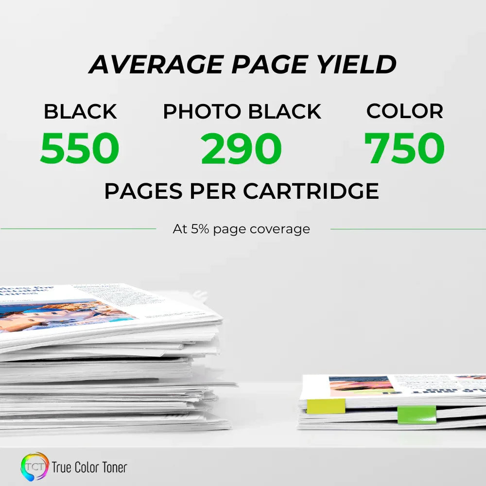 TCT 564XL Ink Cartridge 5 Pack - Premium Compatible Replacement for HP 564XL 546 XL - True Color Toner