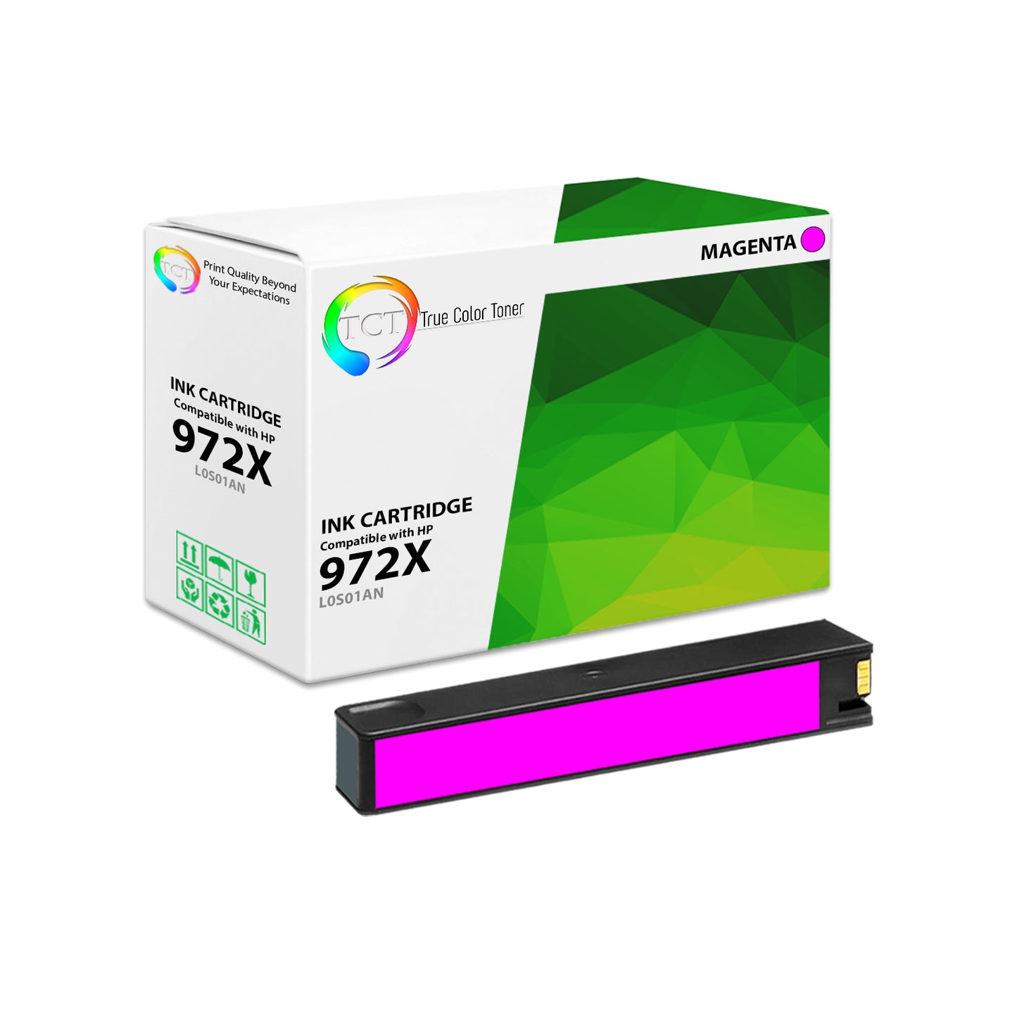 TCT Compatible High Yield Ink Cartridge Replacement for the HP 972X Series - 1 Pack Magenta
