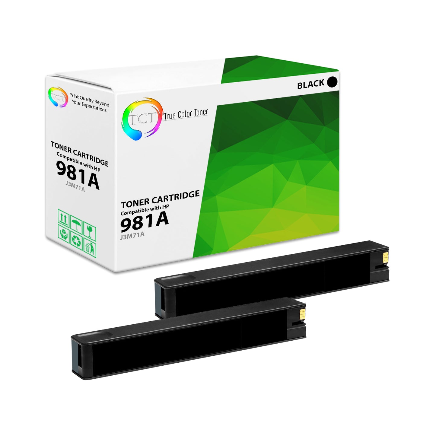 TCT Compatible Ink Cartridge Replacement for the HP 981A Series - 2 Pack Black