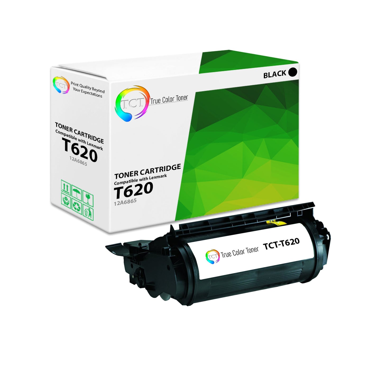 TCT Remanufactured High Yield Toner Cartridge Replacement for the Lexmark T620 Series - 1 Pack Black