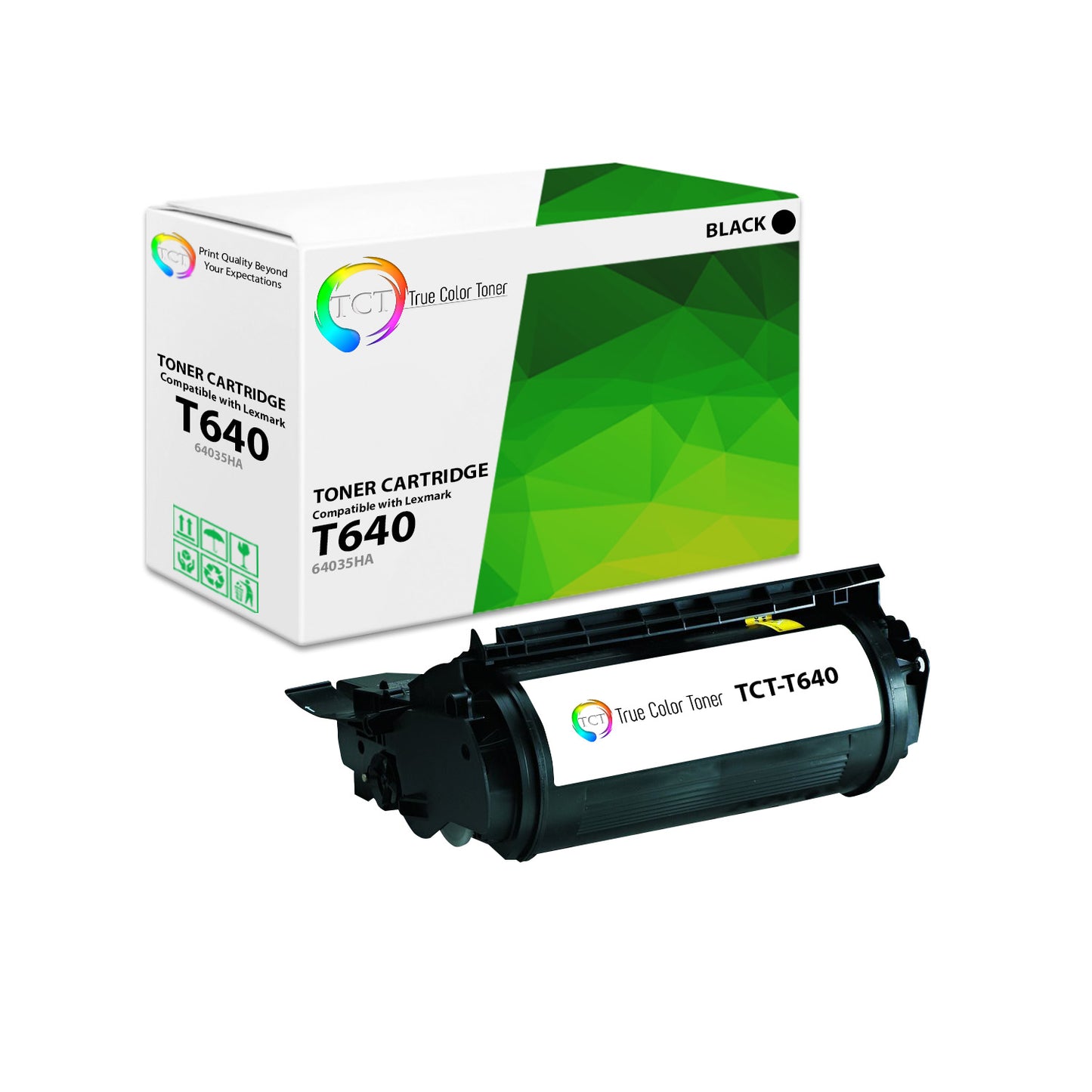TCT Remanufactured High Yield Toner Cartridge Replacement for the Lexmark T640 Series - 1 Pack Black