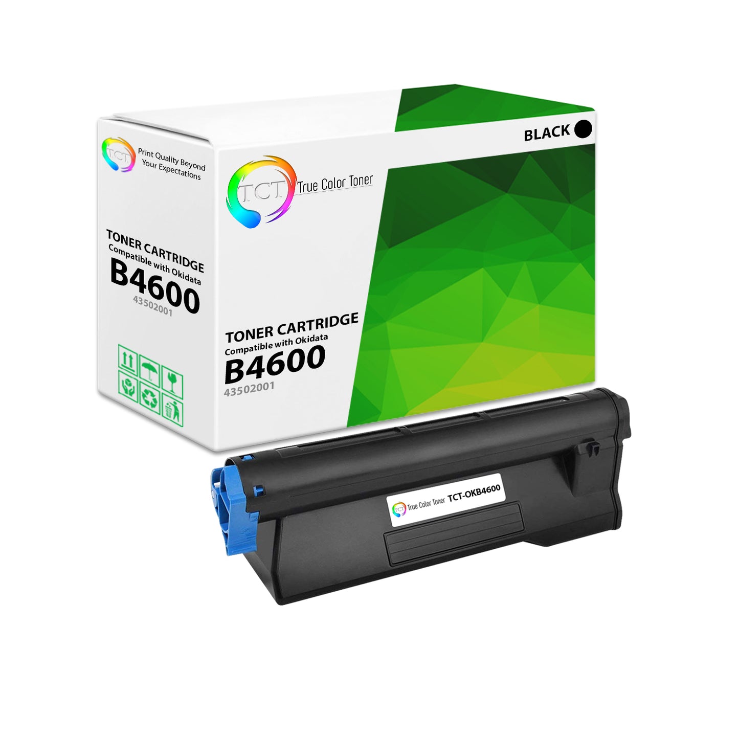 TCT Compatible Toner Cartridge Replacement for the Okidata B4600 Series - 1 Pack Black