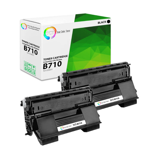 TCT Compatible Toner Cartridge Replacement for the Okidata B710 Series - 2 Pack Black