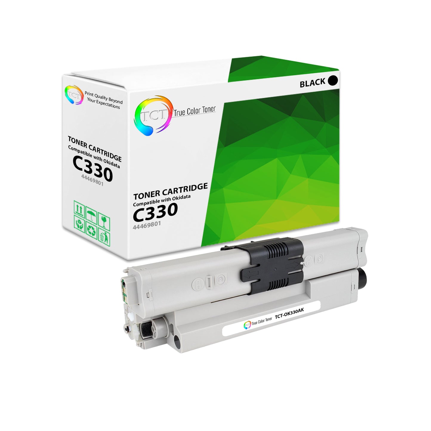 TCT Compatible Toner Cartridge Replacement for the Okidata C330 Series - 1 Pack Black
