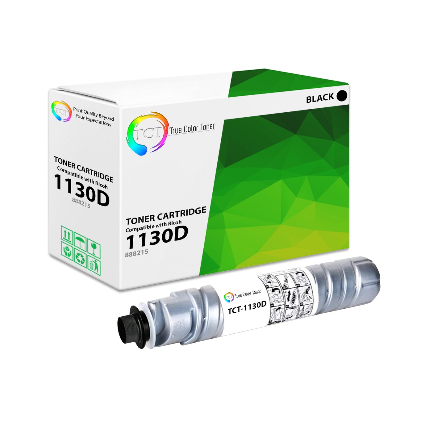TCT Compatible Toner Cartridge Replacement for the Ricoh Type 1130D Series - 1 Pack Black