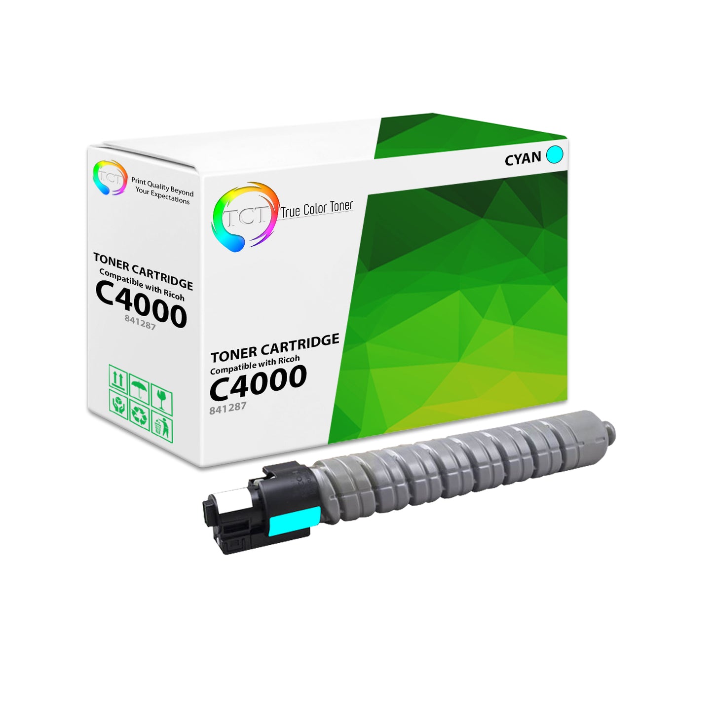 TCT Compatible Toner Cartridge Replacement for the Ricoh C4000 Series - 1 Pack Cyan