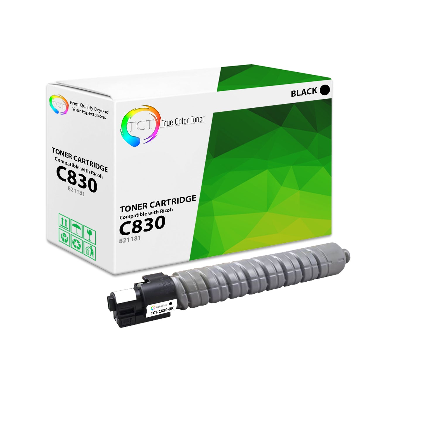 TCT Compatible Toner Cartridge Replacement for the Ricoh C830 Series - 1 Pack Black