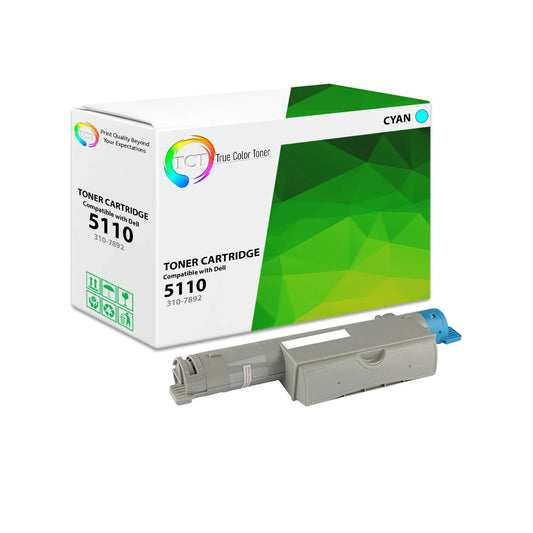 TCT Compatible Toner Cartridge Replacement for the Dell 5110 Series - 1 Pack Cyan - True Color Toner