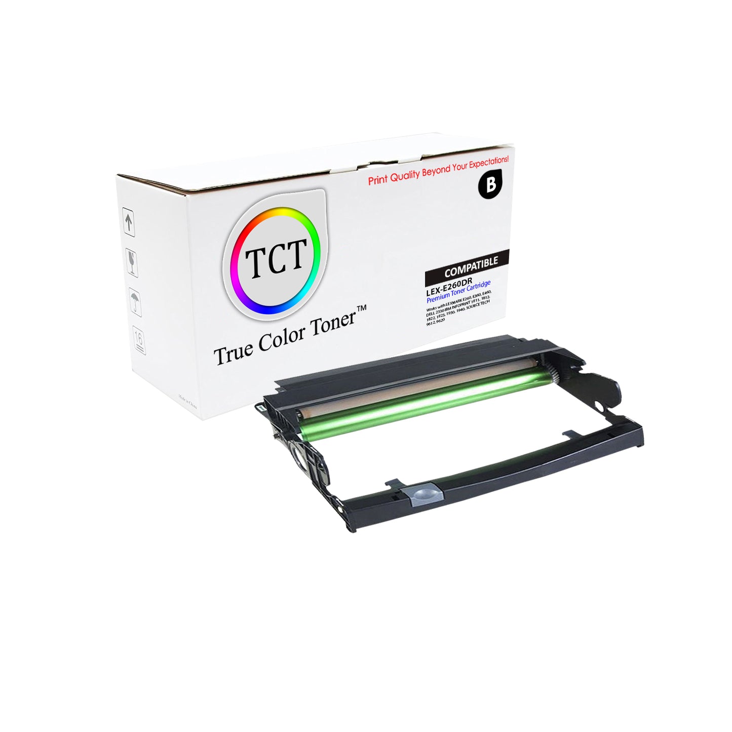 TCT Compatible Drum Unit Replacement for the Lexmark E260 Series - 1 Pack Black